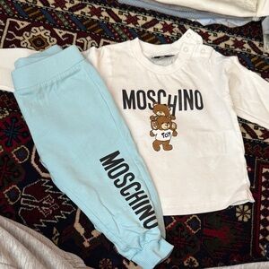 Moschino Kids Sky Blue Joggers